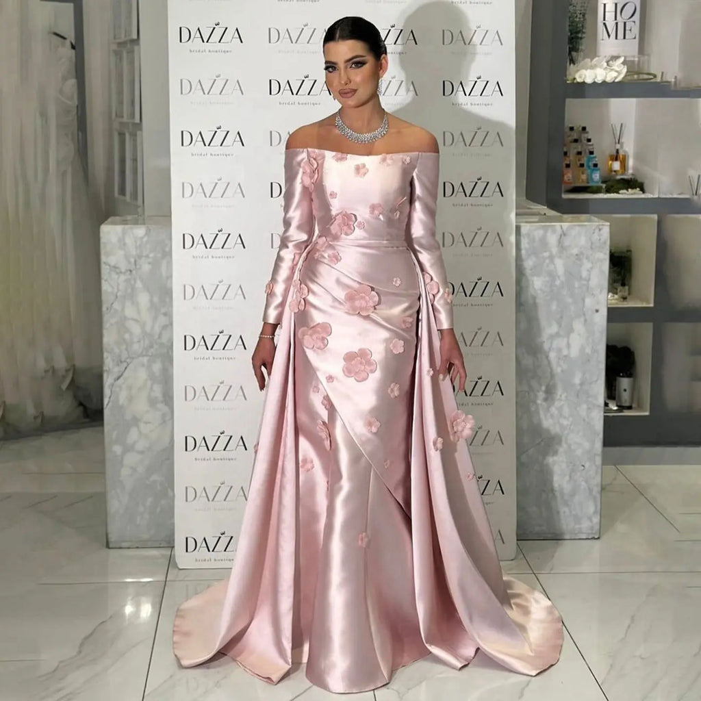 Sweet Suspender Pleated Three-dimensional Flower Ruffle Pink Birthday Skirt Homecoming Dress cc3680
