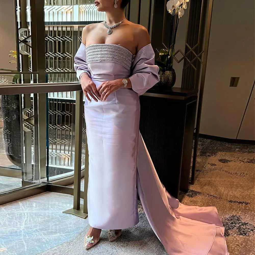 arabic evening dress Muslim Evening Party Dress Arabic Abaya Dress Diamond Beaded Dresses