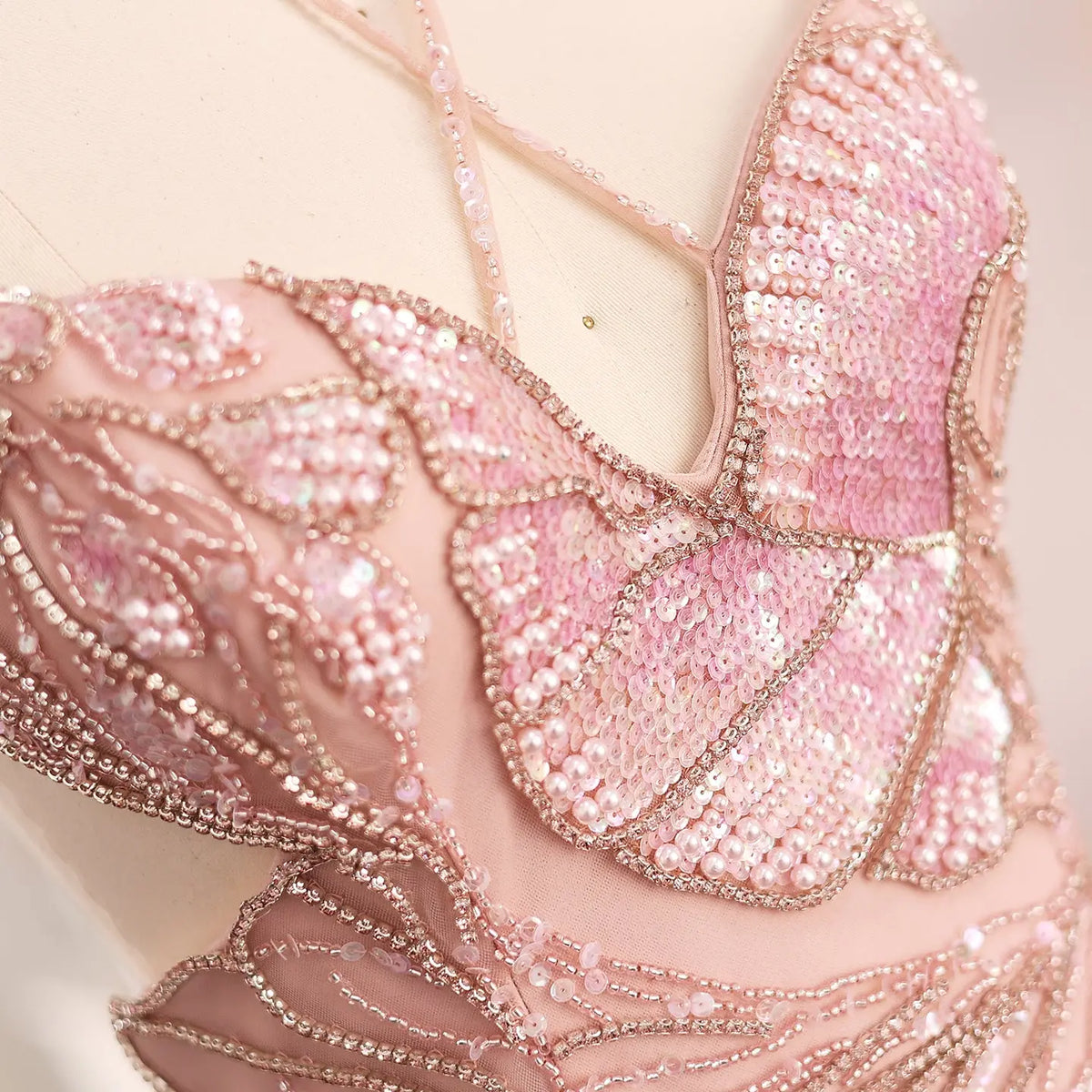 Luxury Pink Evening Dress with Feathers Scarf SS478 