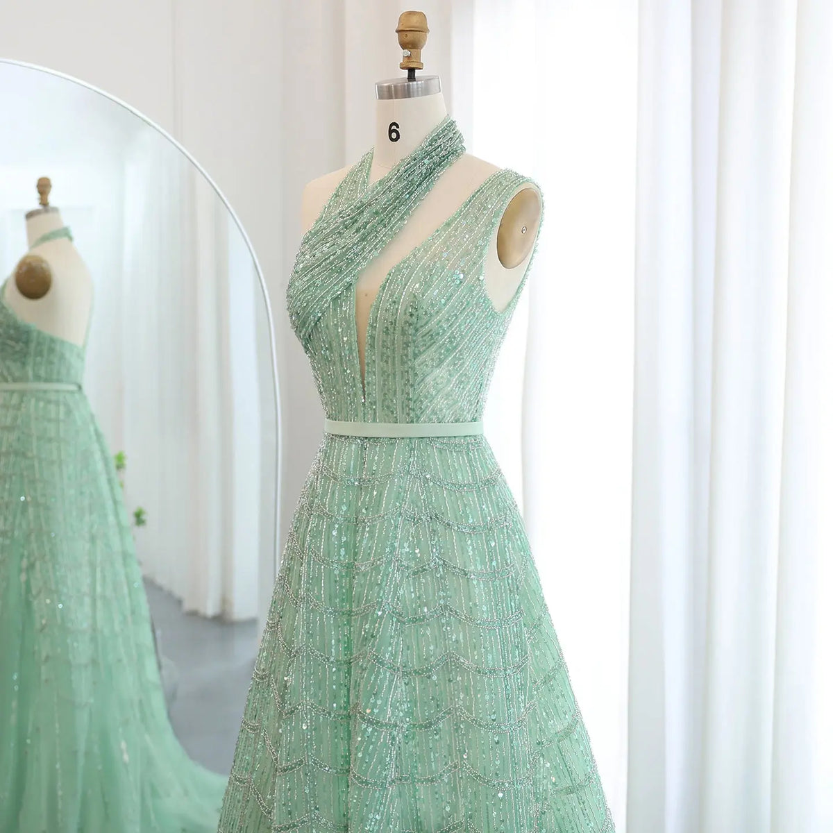 Luxury Beaded Lilac Halter One Shoulder Evening Dress SS329 Luxury Beaded Lilac Halter One Shoulder Evening Dress SS329