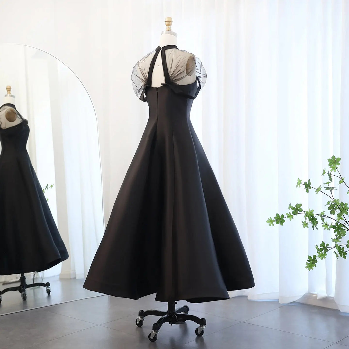 elegant black strapless dress Black Strapless Drape Maxi Dress