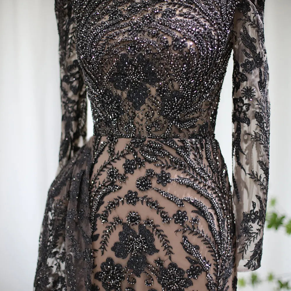 Luxury Burgundy Long Sleeves Evening Dress with Overskirt SS127 Luxury Burgundy Long Sleeves Evening Dress with Overskirt SS127