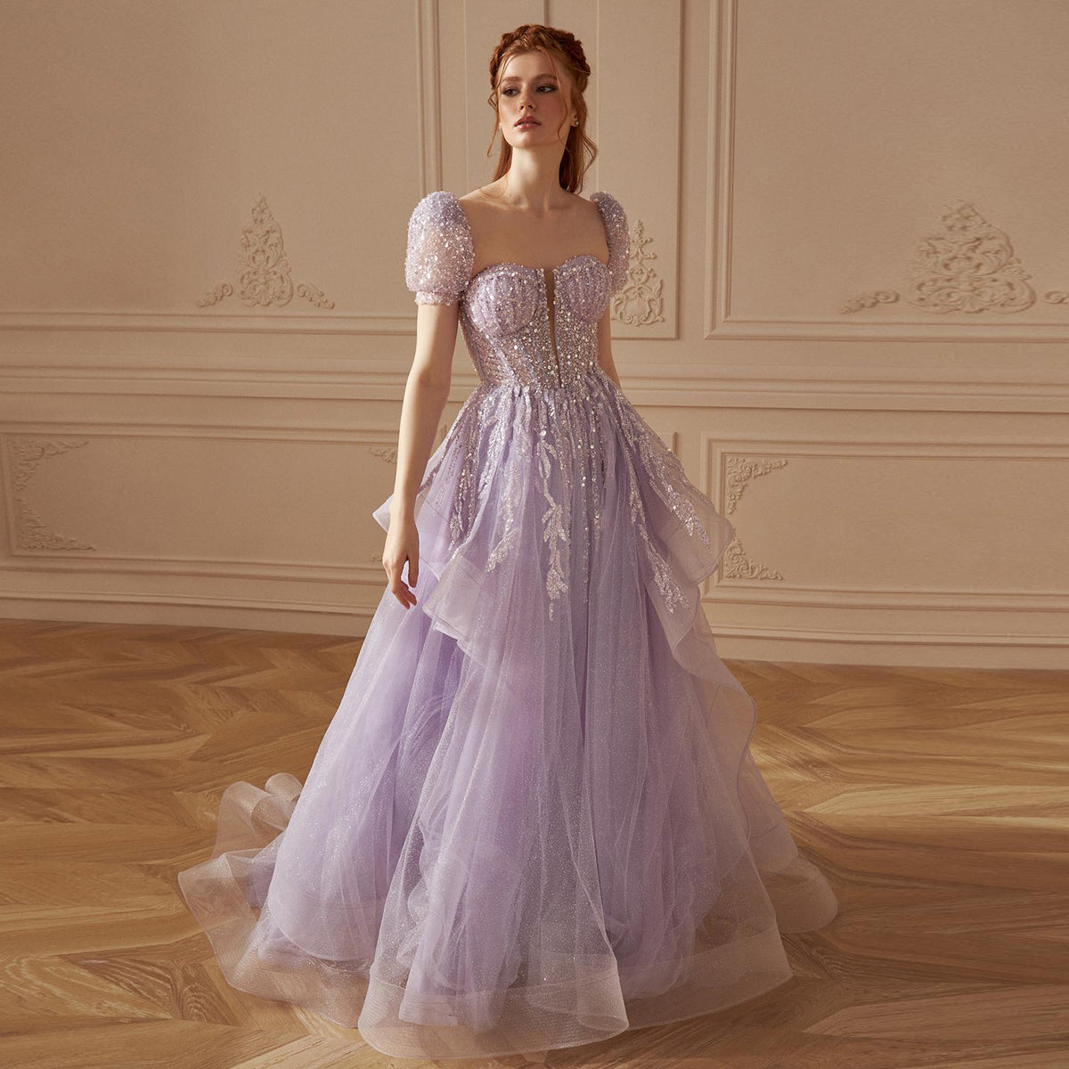 Sharon Said Elegant Lilac Saudi Arabia Evening Dress for Wedding Luxury Dubai Long Women Engagement Party Prom Gowns SS452