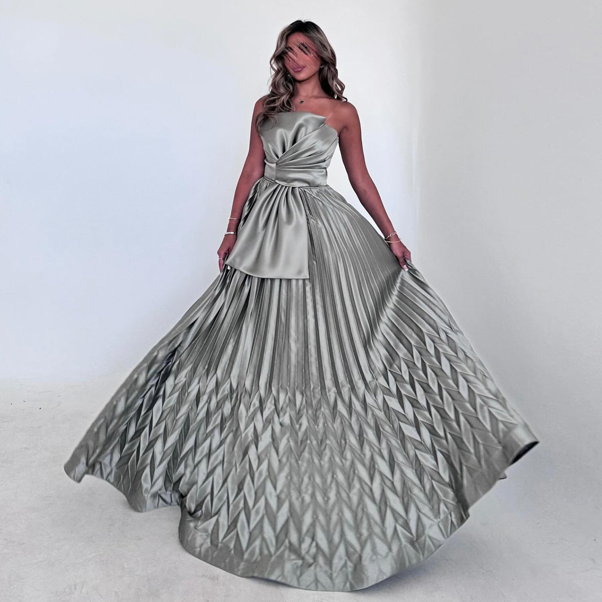 Sharon Said Burgunder Chiffon Langes Arabisches Abendkleid für Frauen 2024 Elegante Dubai Hochzeitsgast-Partykleider mit Schlitz SF141