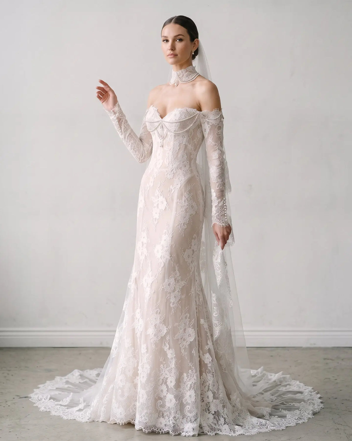 Ivory Sweetheart Lace Mermaid Wedding Dress SW171