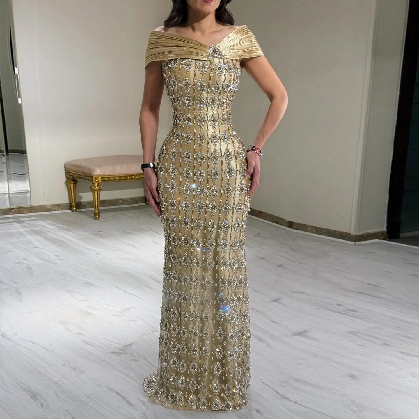 sage green formal dresses Dusty Sage Green Formal Dresses A-Line V-Neck Off The Shoulder Long Stretch Satin Formal Dresses With Split