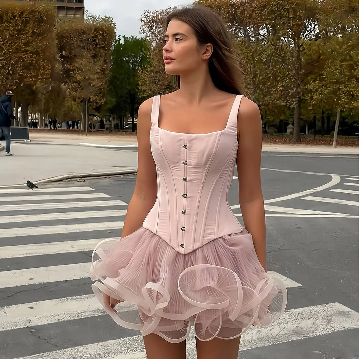 corset boned dress LaDivine CD343 Corset Beaded Formal Long Fitted Evening Dress The Dress Outlet