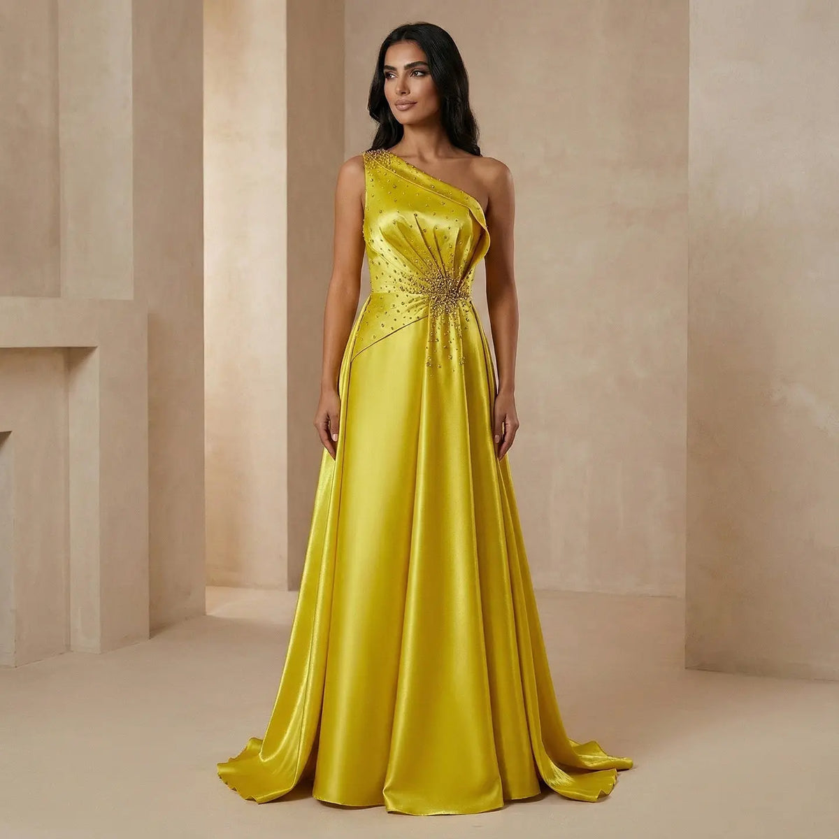 yellow sequin bridesmaid dress Ashley Yellow Sequin Strapless Maxi Dress - US 8