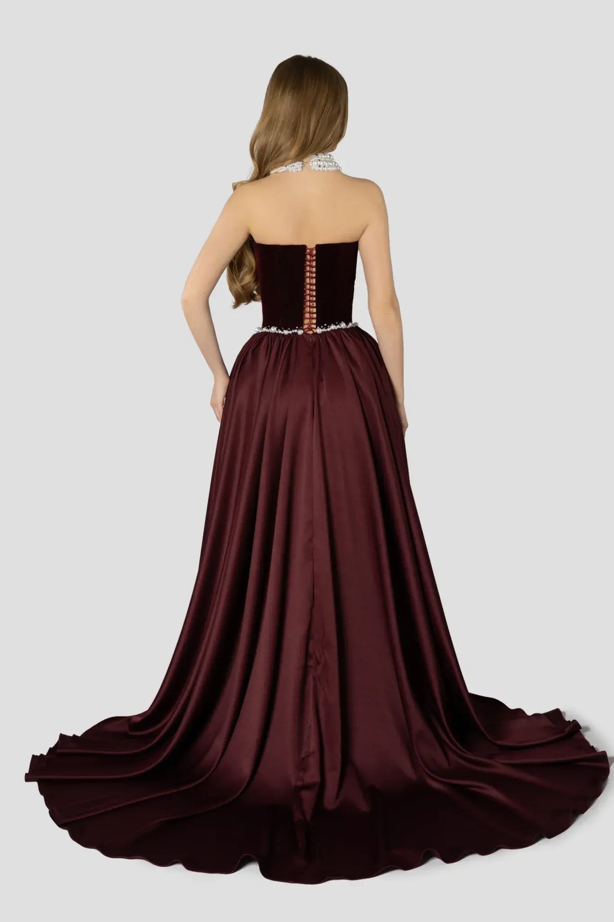 Elegant Black Strapless Evening Dress SF534 