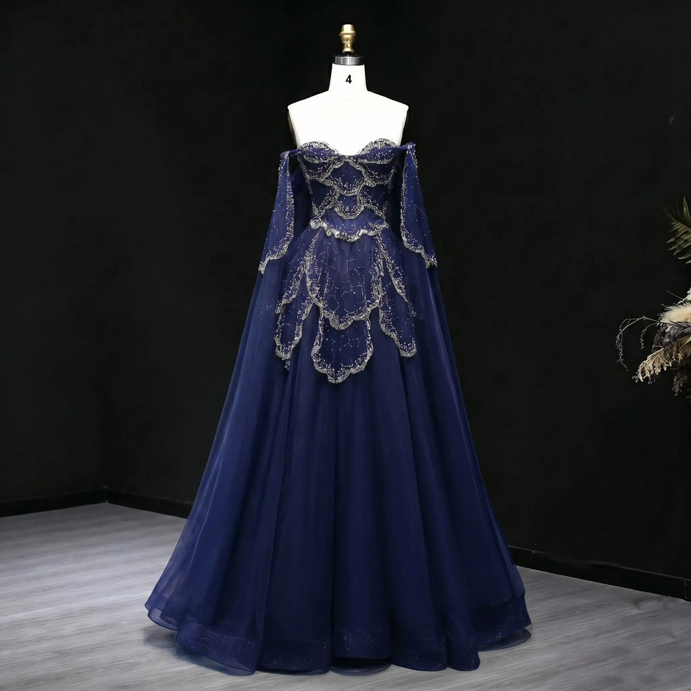 Elegant Off Shoulder Burgundy Prom Dress with Cape Sleeves SS215