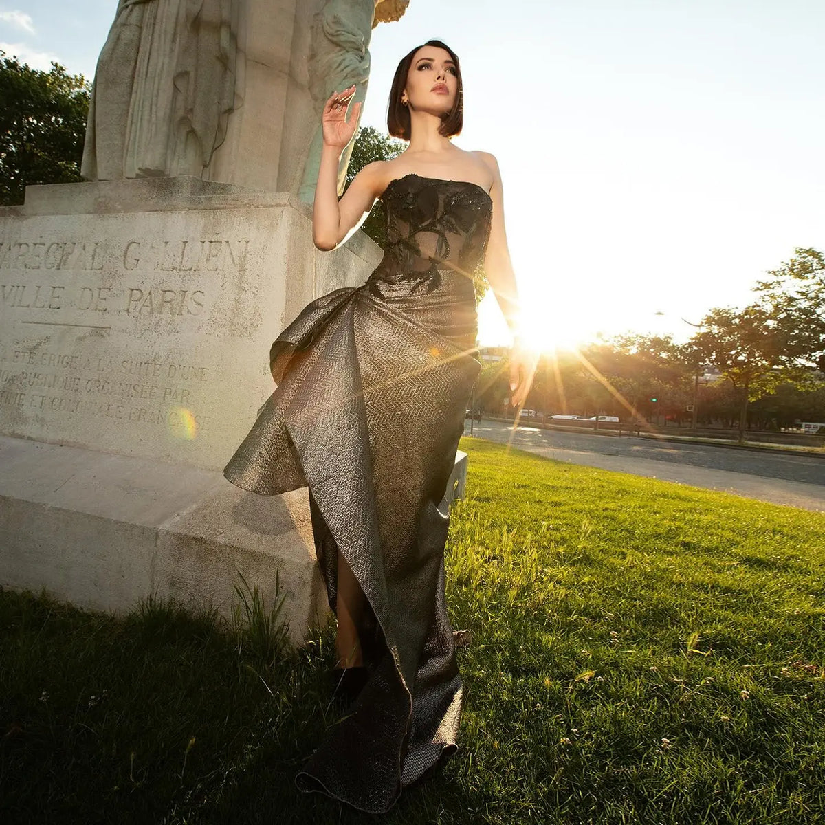 bronze evening dress 39170 Jovani Evenings