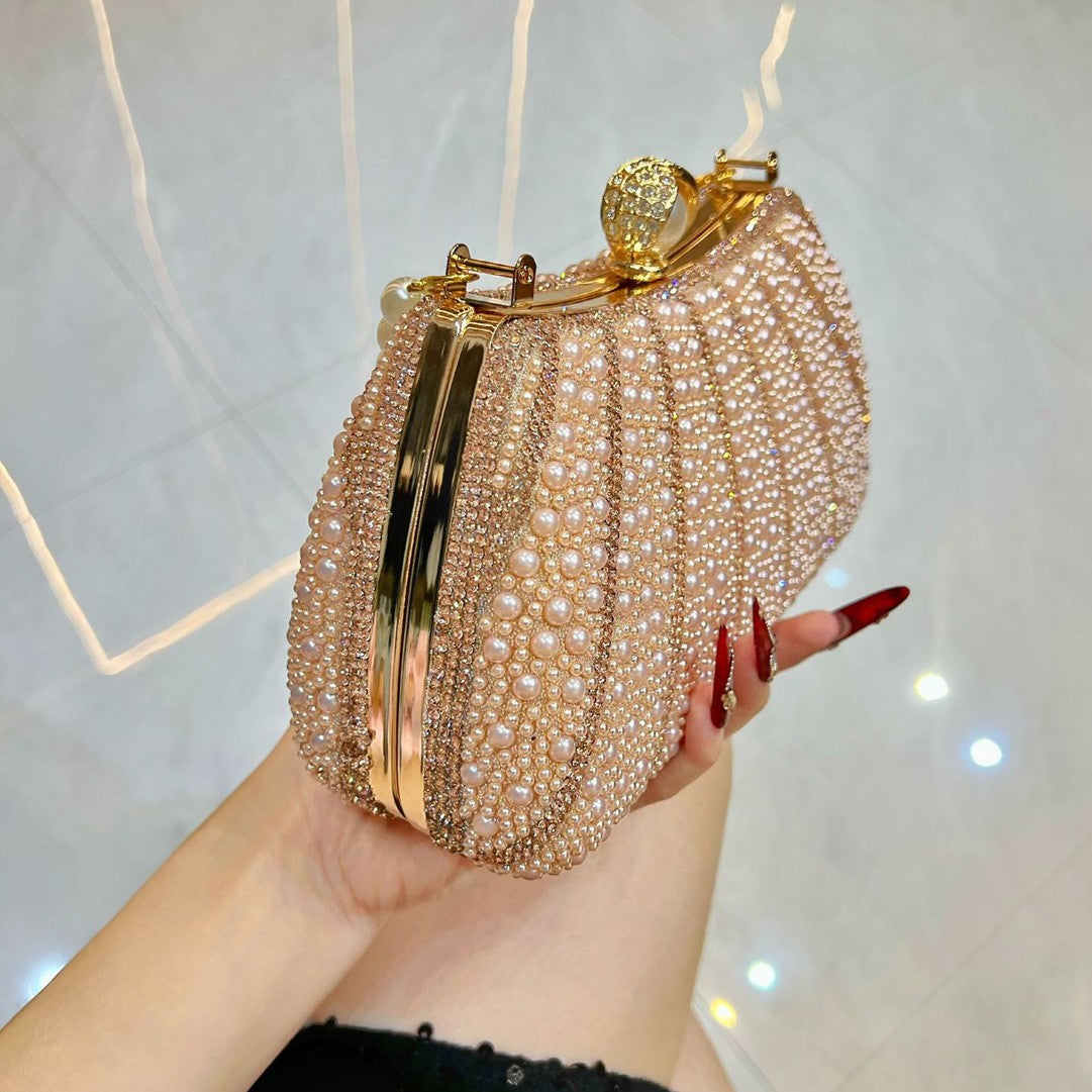 Luxury Pearl Beaded Evening Handbag 