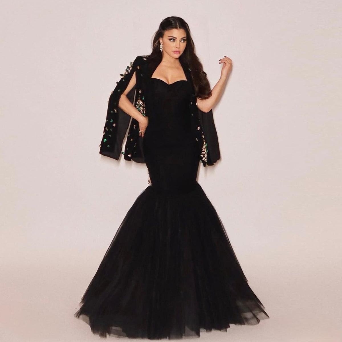 Final Sale Elegant Black Rhinestone Evening Dress with Jacket SS561 Final Sale Elegant Black Rhinestone Evening Dress with Jacket SS561