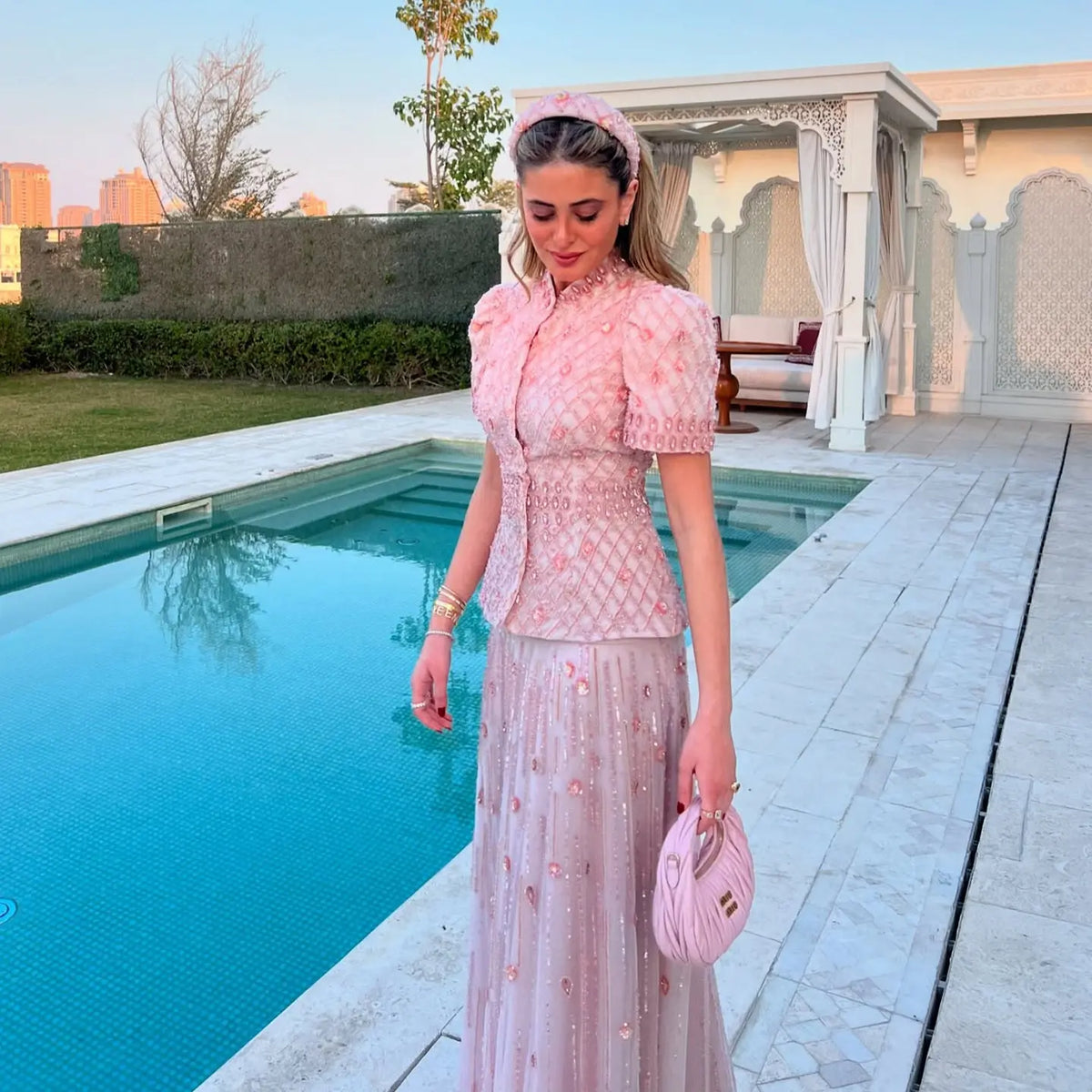 Luxury Pink Crystal Two Piece Evening Dresses Wedding Party SS546 Luxury Pink Crystal Two Piece Evening Dresses Wedding Party SS546
