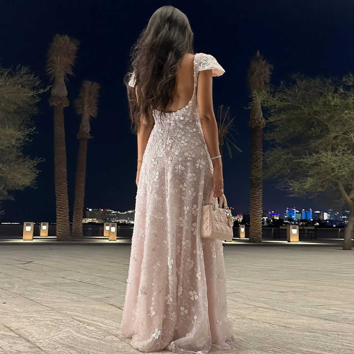 pink floral square neck dress Plus Size Pink Floral Square Neck Puff Sleeve Ruffle Maxi Dress Formal Affair Boutique