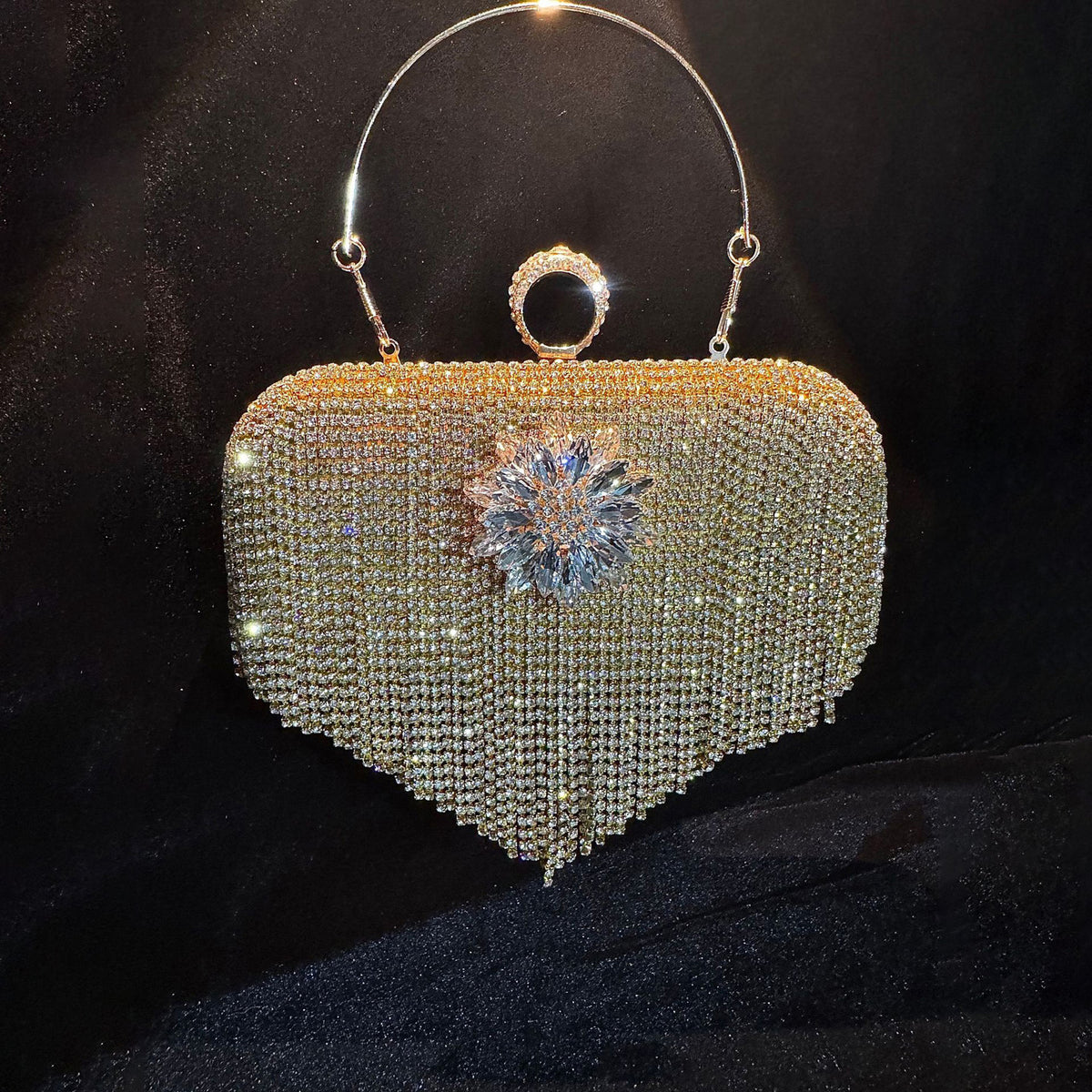 Diamond-studded Tassel Crossbody Evening Bag 