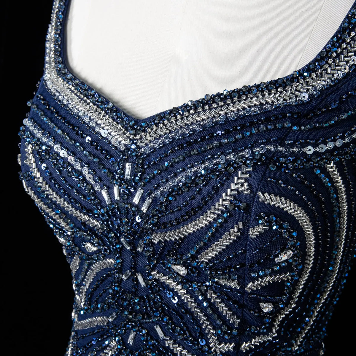 Elegant Champagne Beaded Evening Dress SS552-15