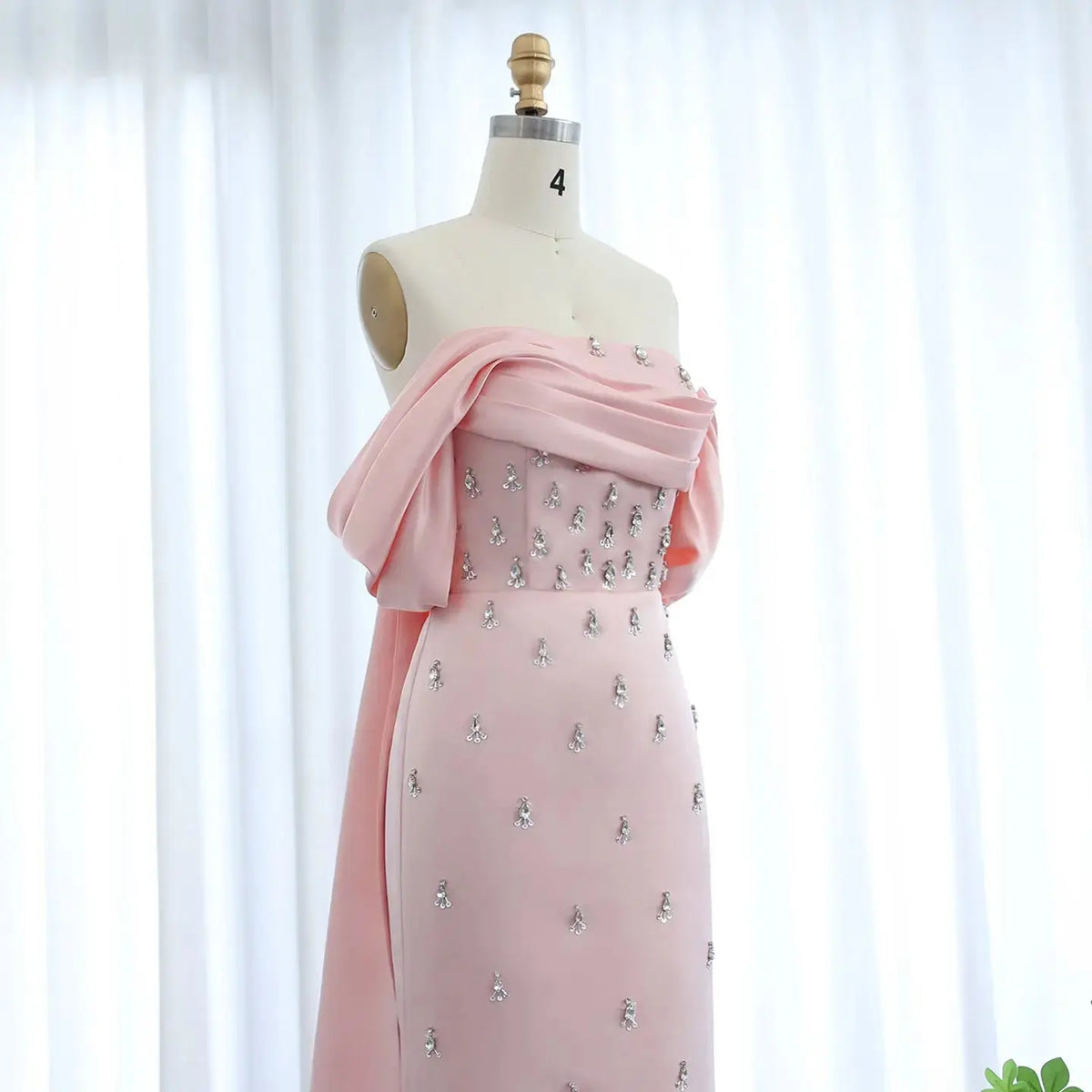 Luxury Rhinestone Pink Off Shoulder Evening Dress SS500 Luxury Rhinestone Pink Off Shoulder Evening Dress SS500