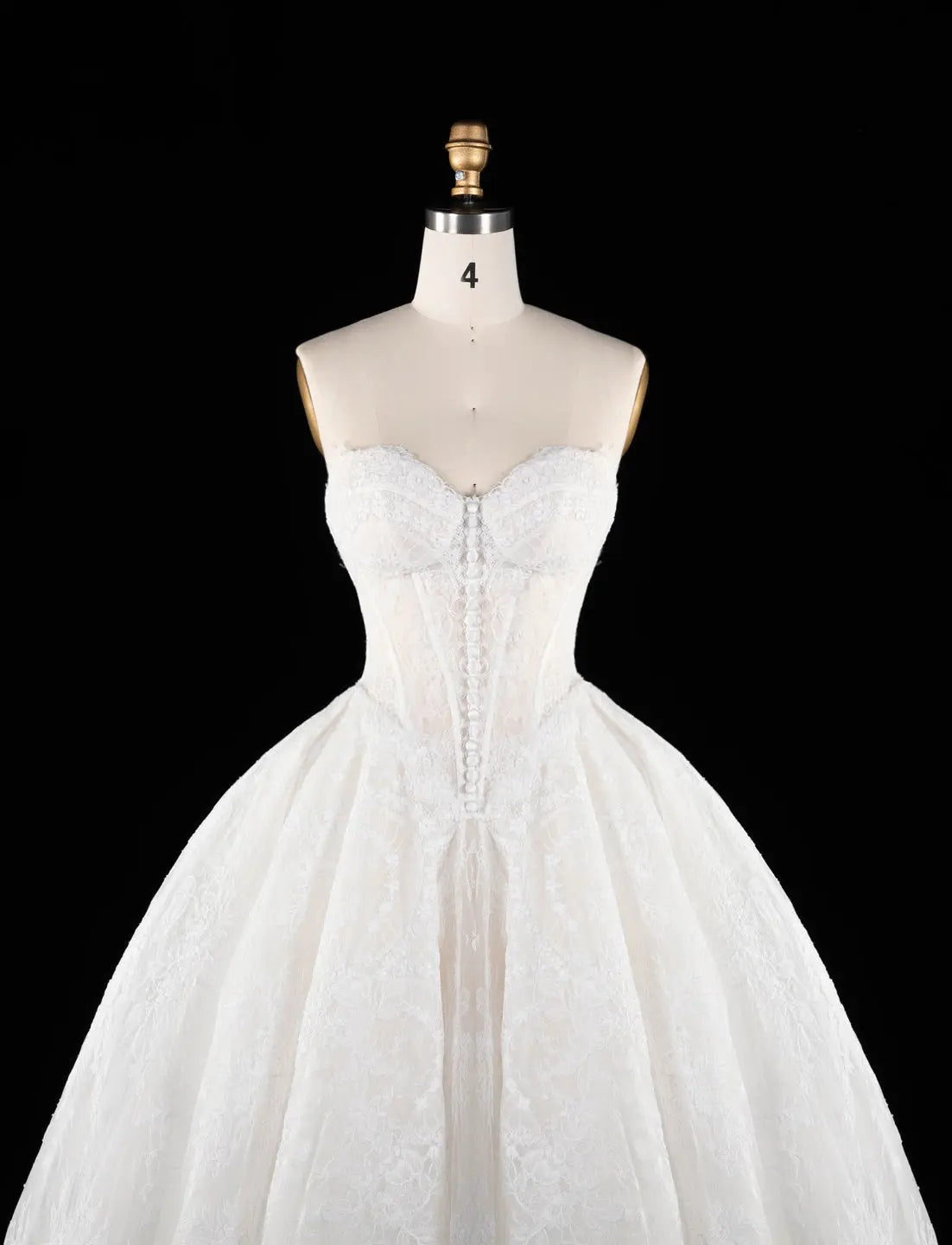 Off White Sweetheart Tulle Wedding Dress SW694-4