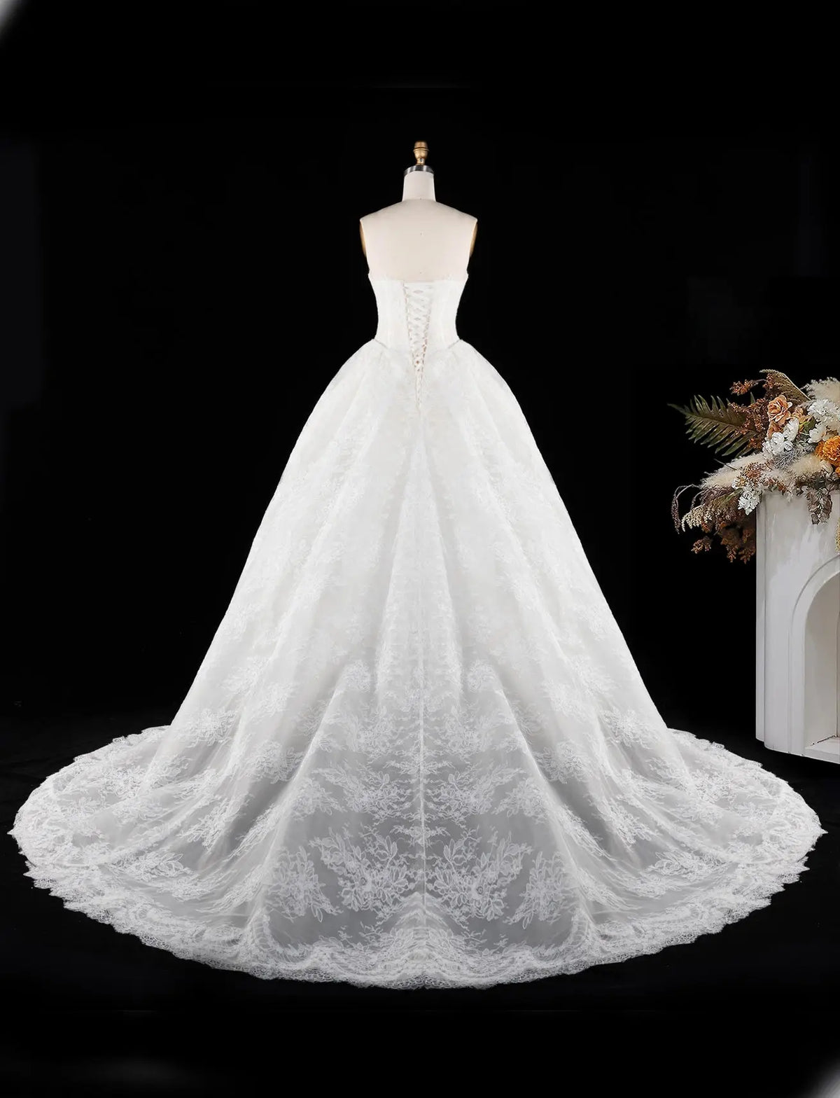 Off White Sweetheart Tulle Wedding Dress SW694-10