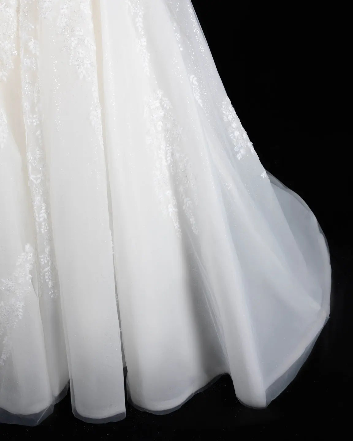 Off White Floral Lace High Neck Wedding Dress SW695-8