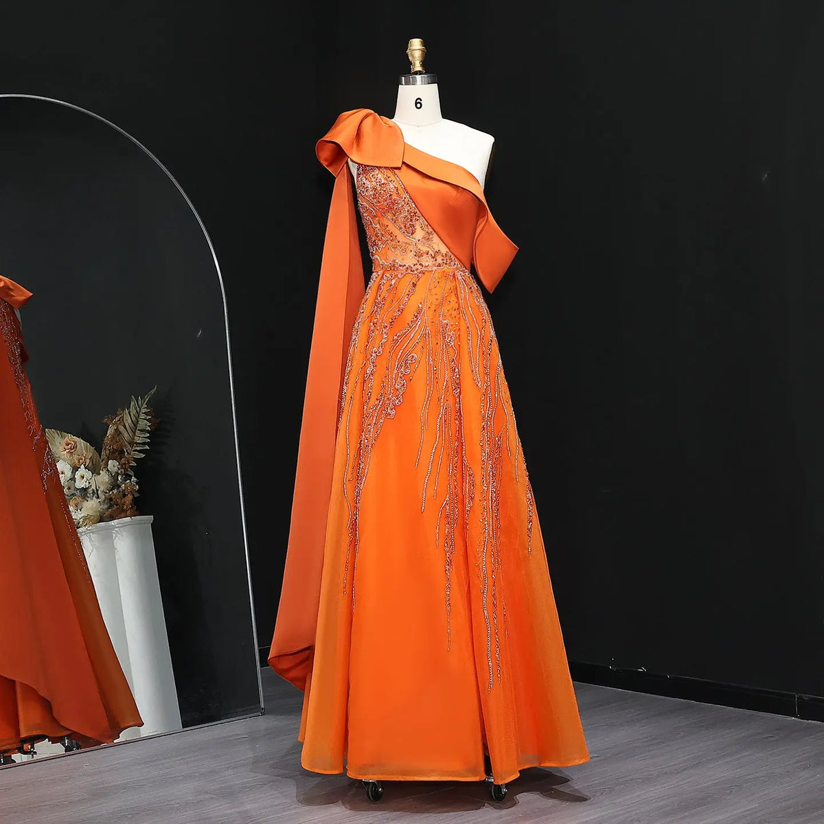 Luxury One Shoulder Olive Green Evening Dress SS323 Luxury One Shoulder Olive Green Evening Dress SS323
