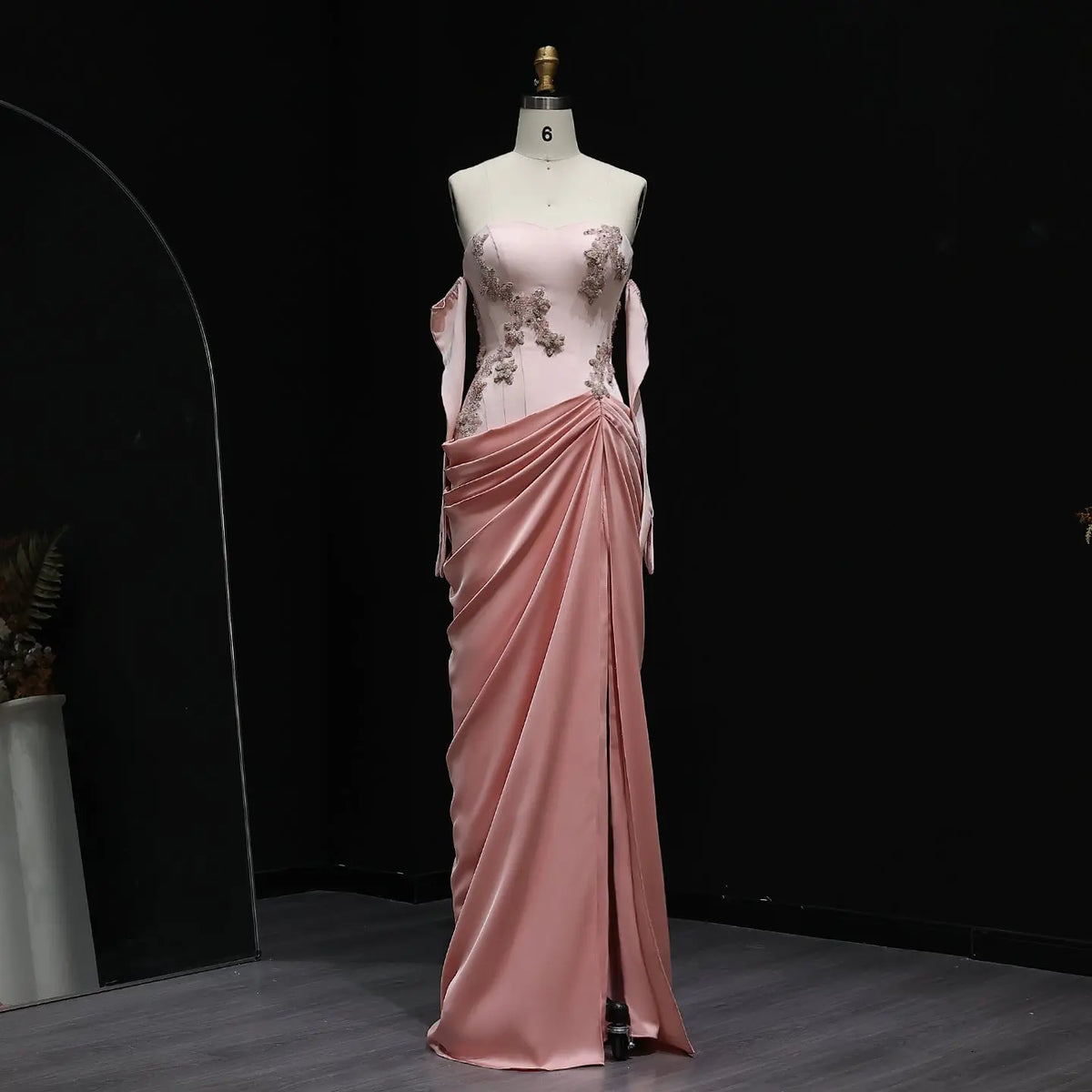 Elegant Pink 3D Flowers Strapless Evening Dresses SS259 - SHARONSAID Elegant Pink 3D Flowers Strapless Evening Dresses SS259 - SHARONSAID
