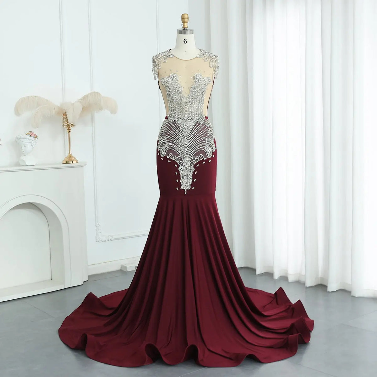 Luxury Crystal Mermaid Royal Blue Prom Dress RM057 Luxury Crystal Mermaid Royal Blue Prom Dress RM057
