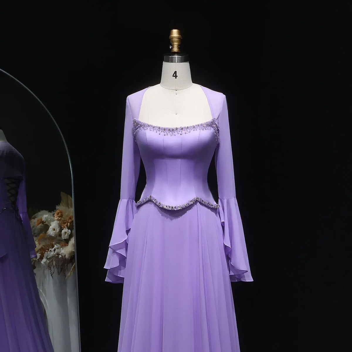 Elegant Arabic Beaded 2 Pieces Evening Dress with Jacket SF274 