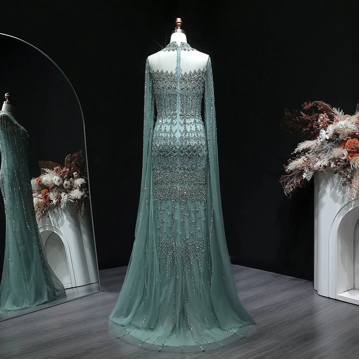 Luxury Green Long Sleeve Sequin Beaded Formal Evening Dress Ss150 Luxury Green Long Sleeve Sequin Beaded Formal Evening Dress Ss150