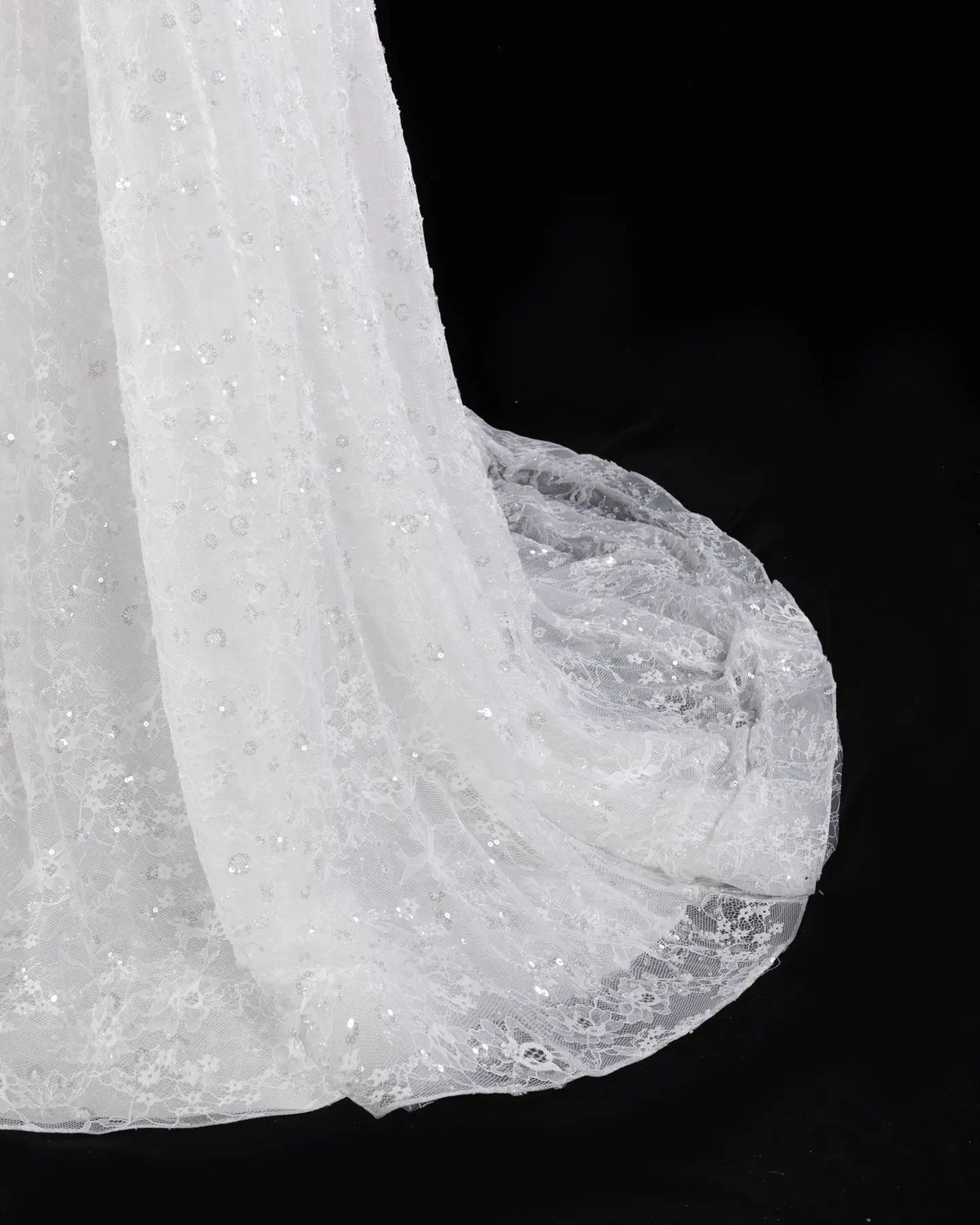 White Long Sleeve Lace Illusion Wedding Dress SW615-4