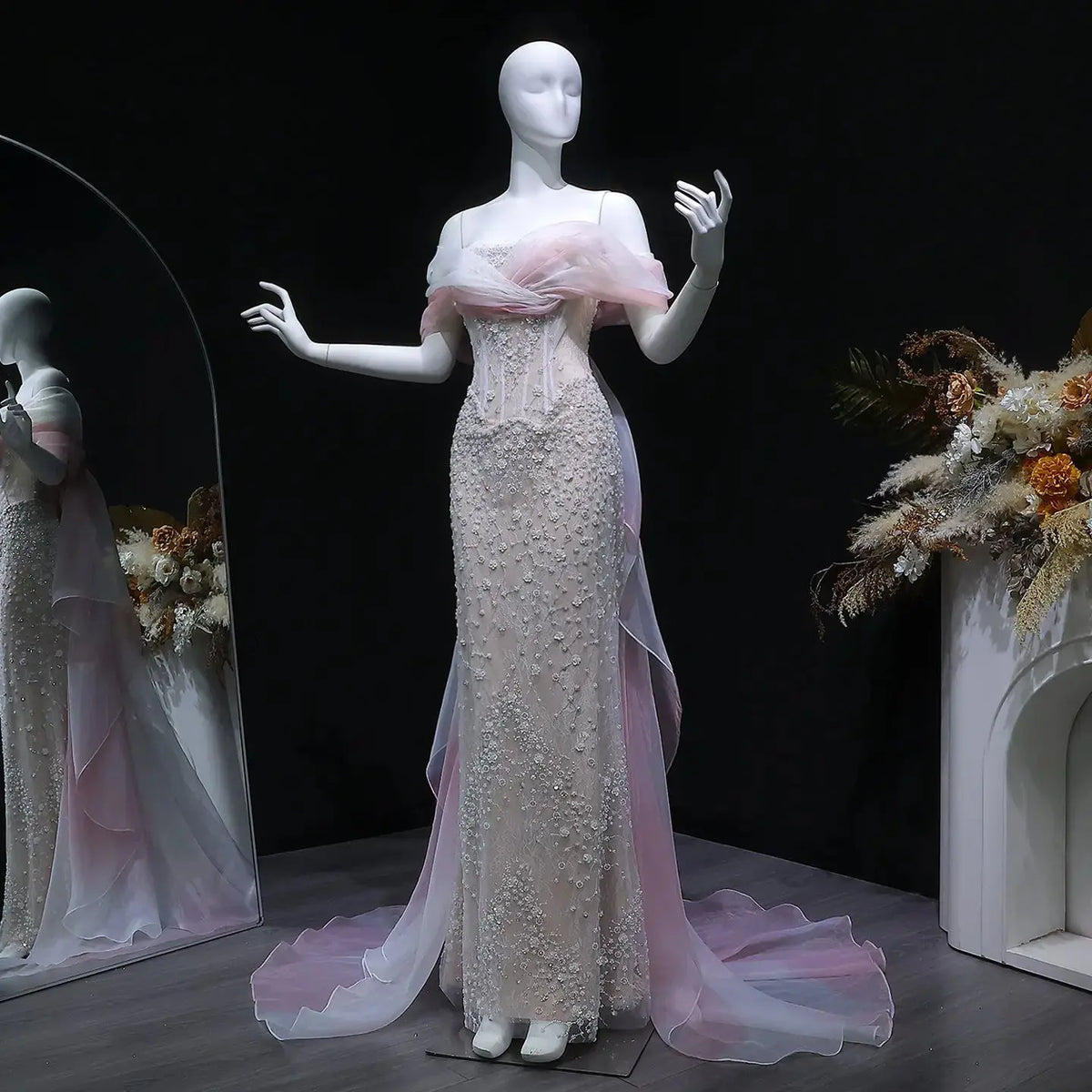 blush pink party dress Blush Pink Sweet 16 Quinceanera Dresses Off Shoulder Princess Party Dr Hebebridal