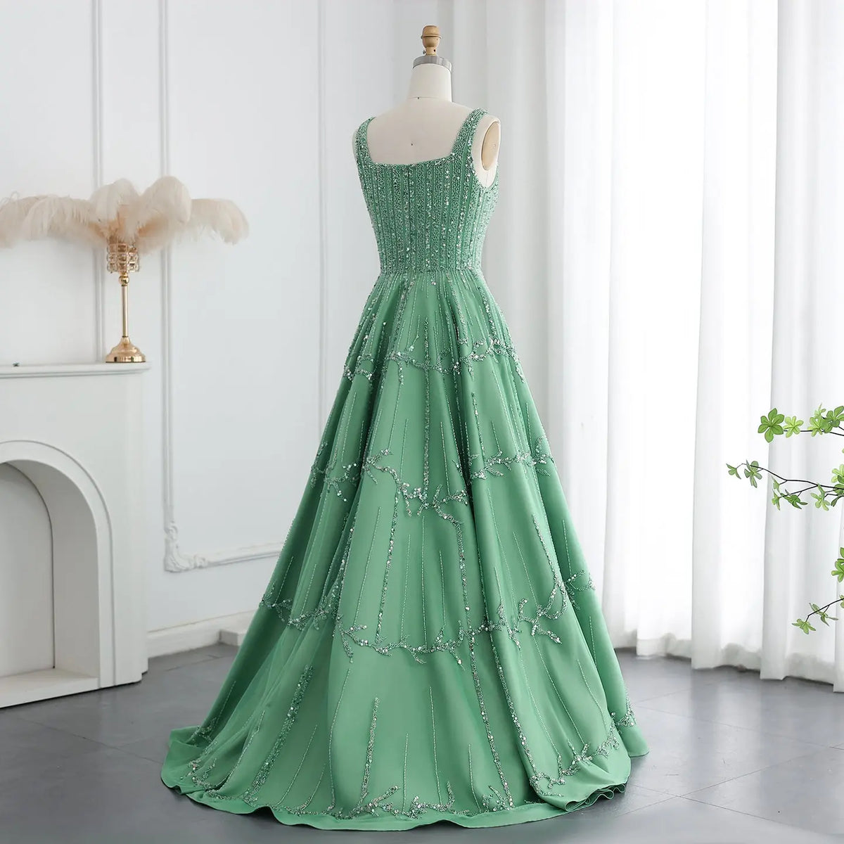 green luxury dresses To order this emerald green dress DM @reineecouture A sculpted couture gown designed with a structured corset bodice and a refined off-shoulder neckline that enhances the dcolletage. Fully hand-embellished with fine crystals,