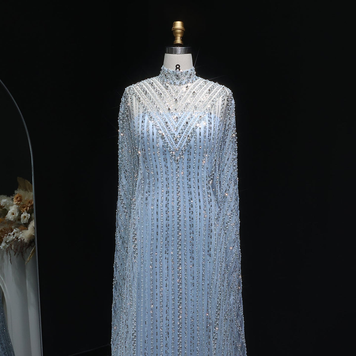 Luxury Dubai Kaftan Arabic 2 Pieces Evening Dress SS691