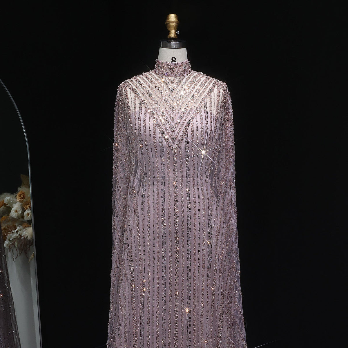 Luxury Dubai Kaftan Arabic 2 Pieces Evening Dress SS691