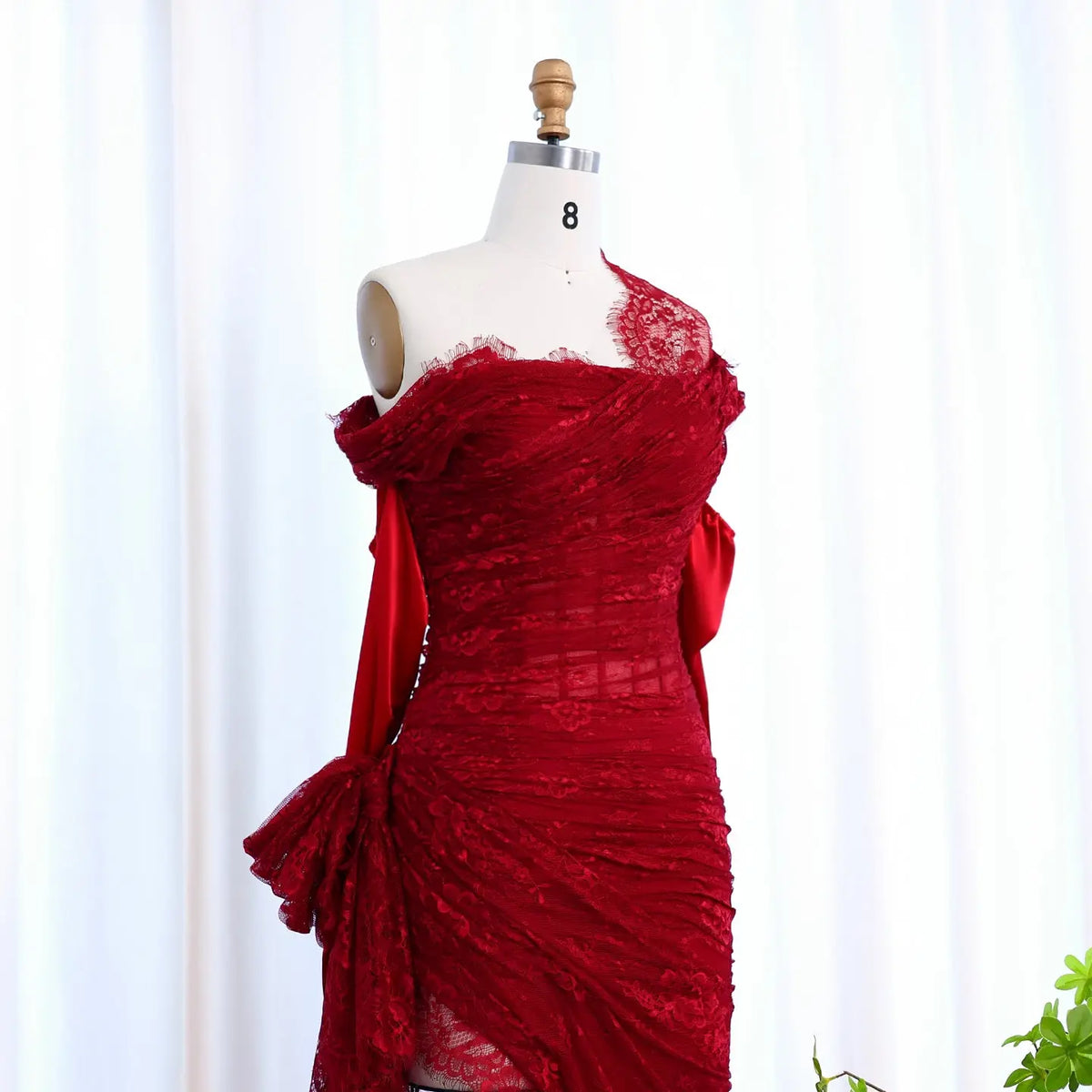 Elegant Lace Black Dress with Gloves SF017 Elegant Lace Black Dress with Gloves SF017