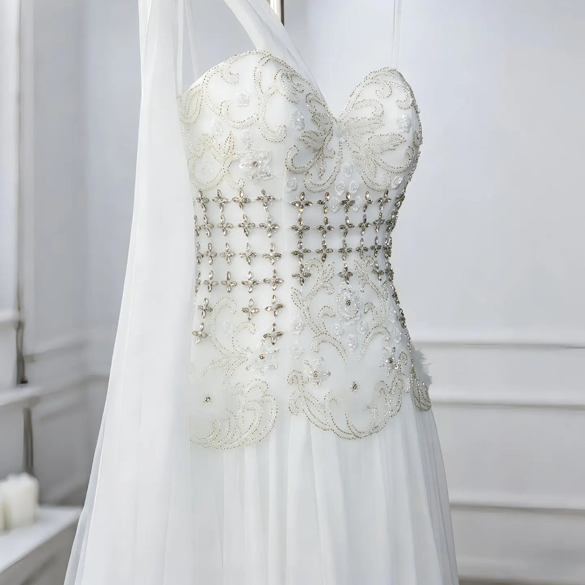 Luxury Blush Pink Beaded 3D Floral One-Shoulder Cape Evening Dress SS285 