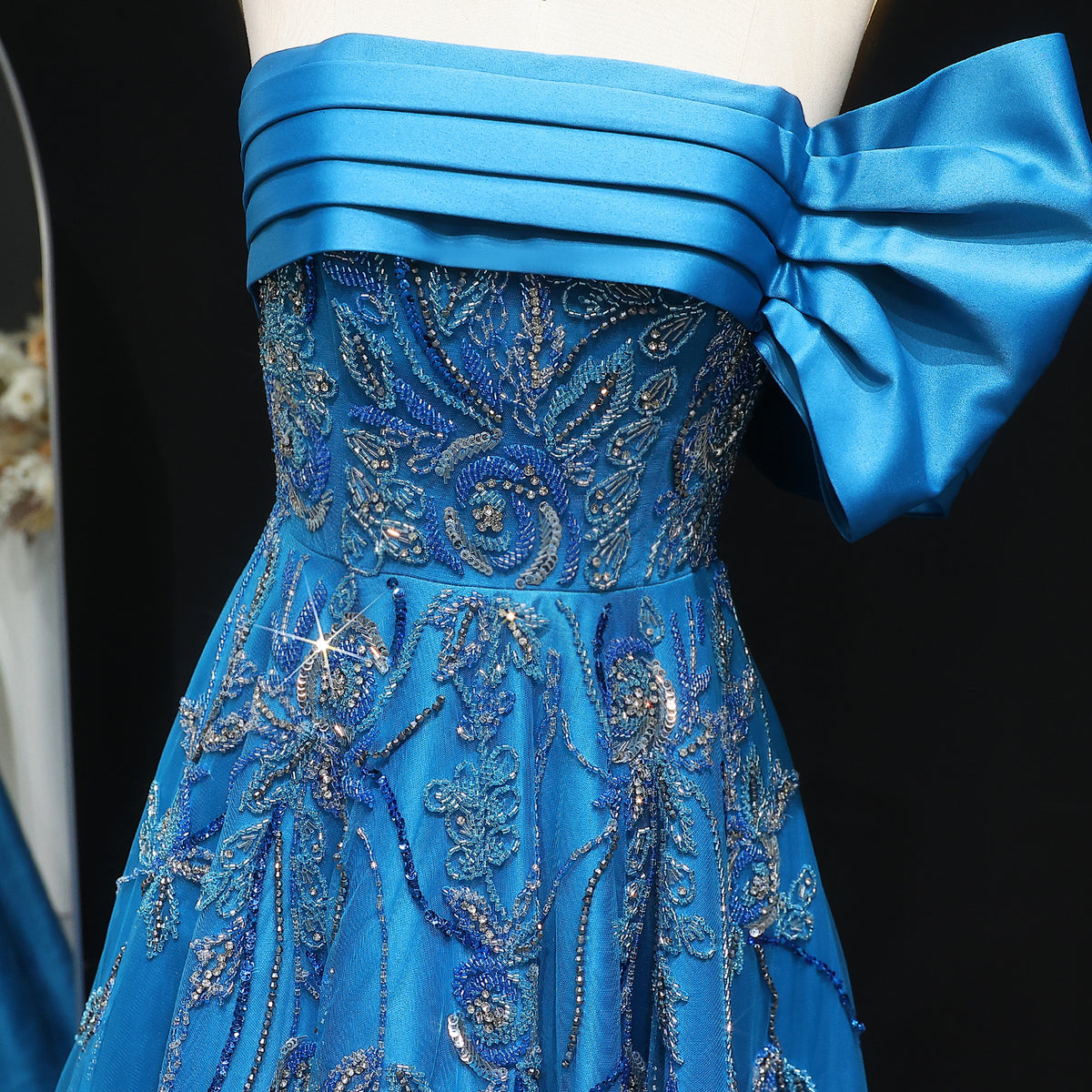 Elegant Fuchsia One Shoulder Evening Dress SS567 