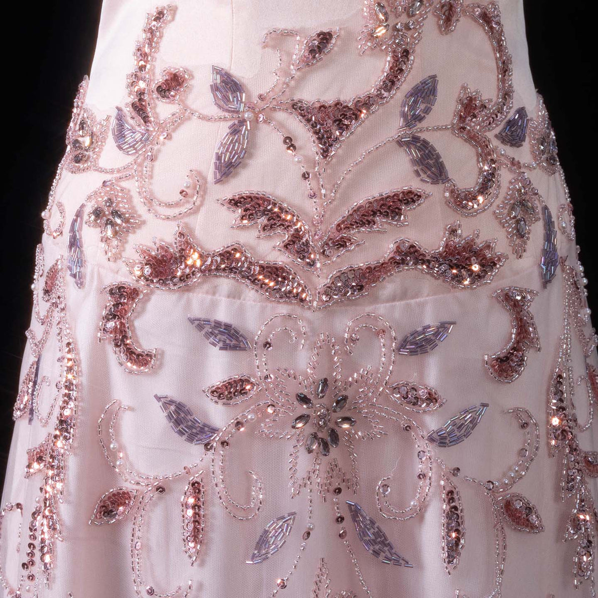 Luxury Pink Embroidered Beaded Strapless Fitted Evening Dress SS529 - SHARONSAID
