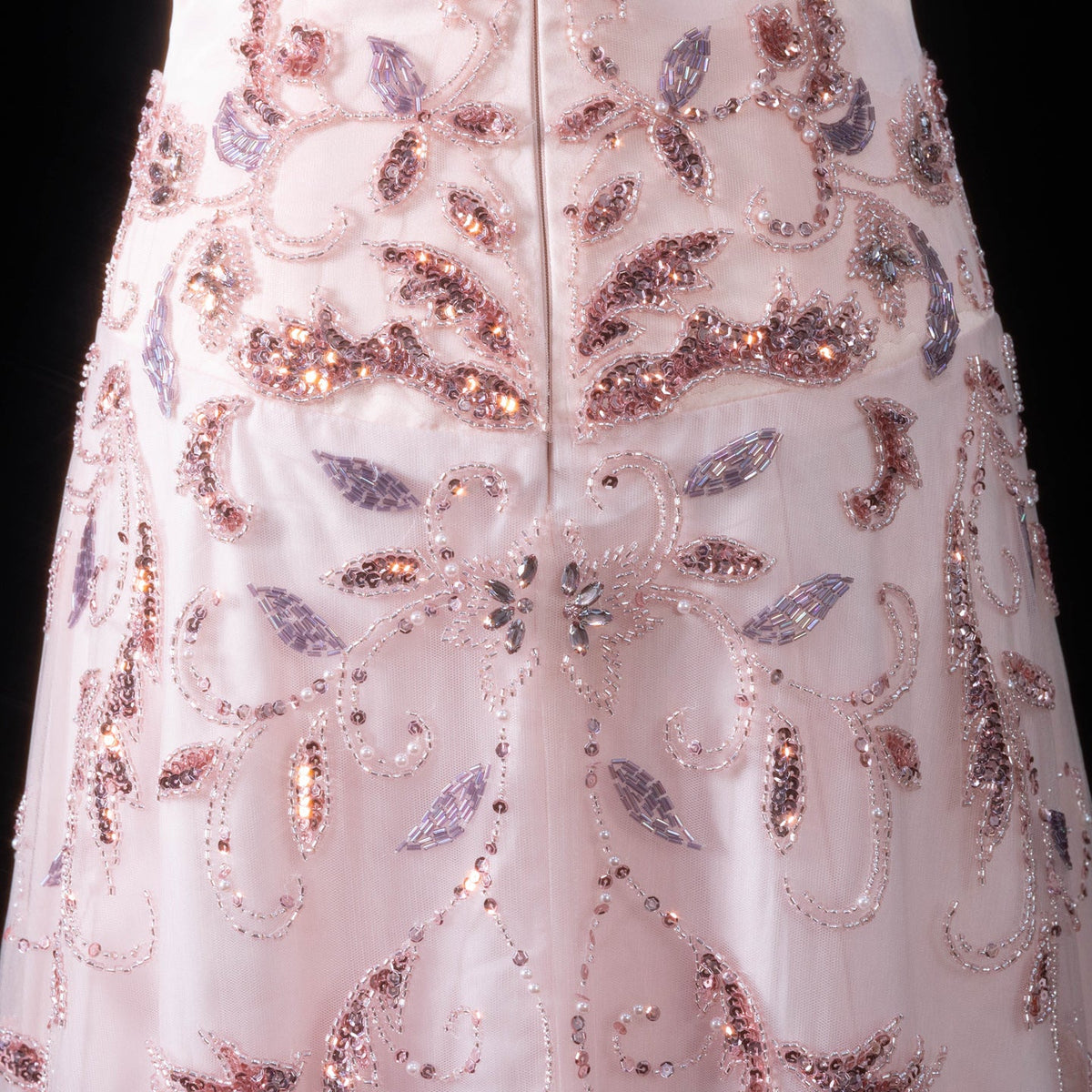 Luxury Pink Embroidered Beaded Strapless Fitted Evening Dress SS529 - SHARONSAID