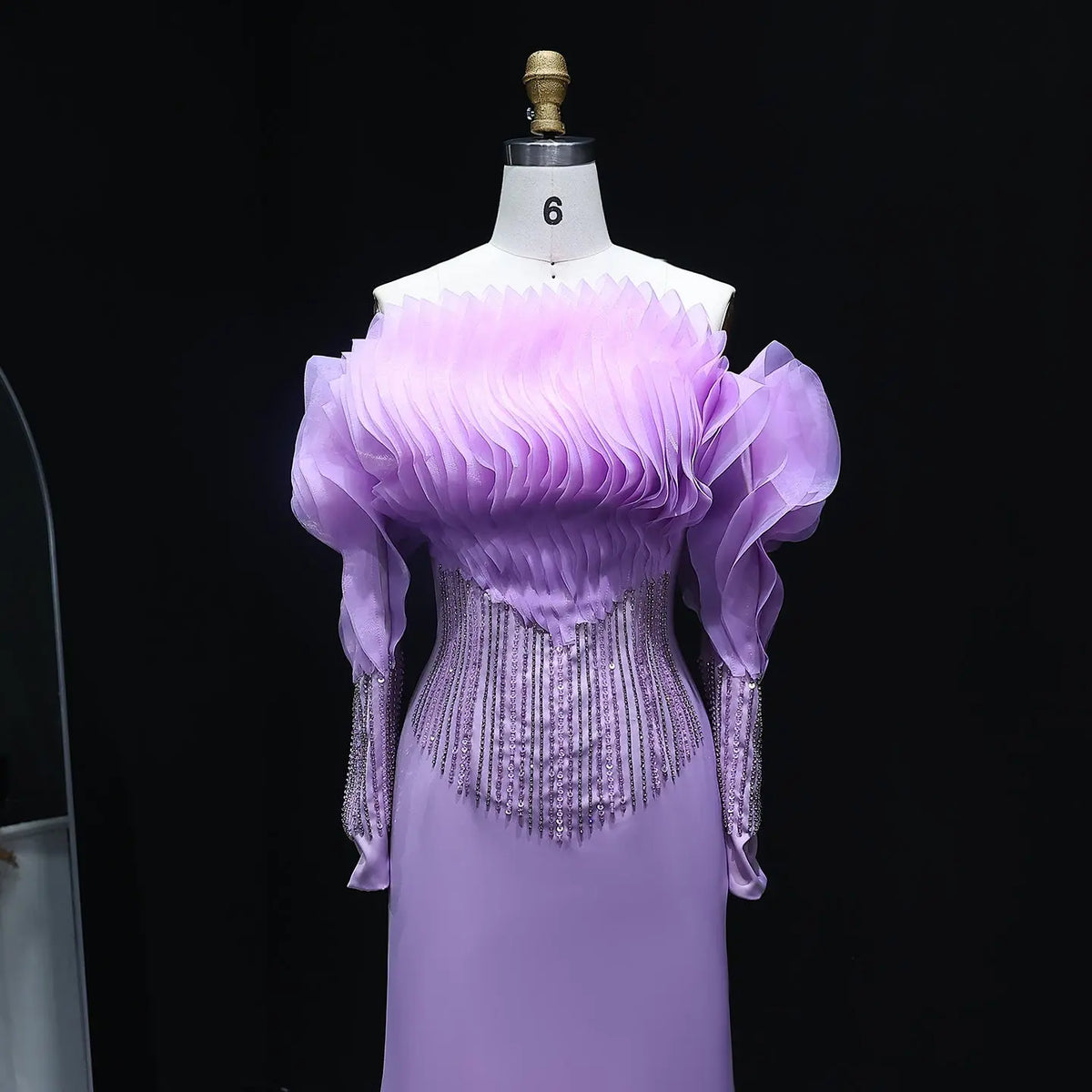 Elegant Off the Shoulder Lilac Evening Dress XD-006 
