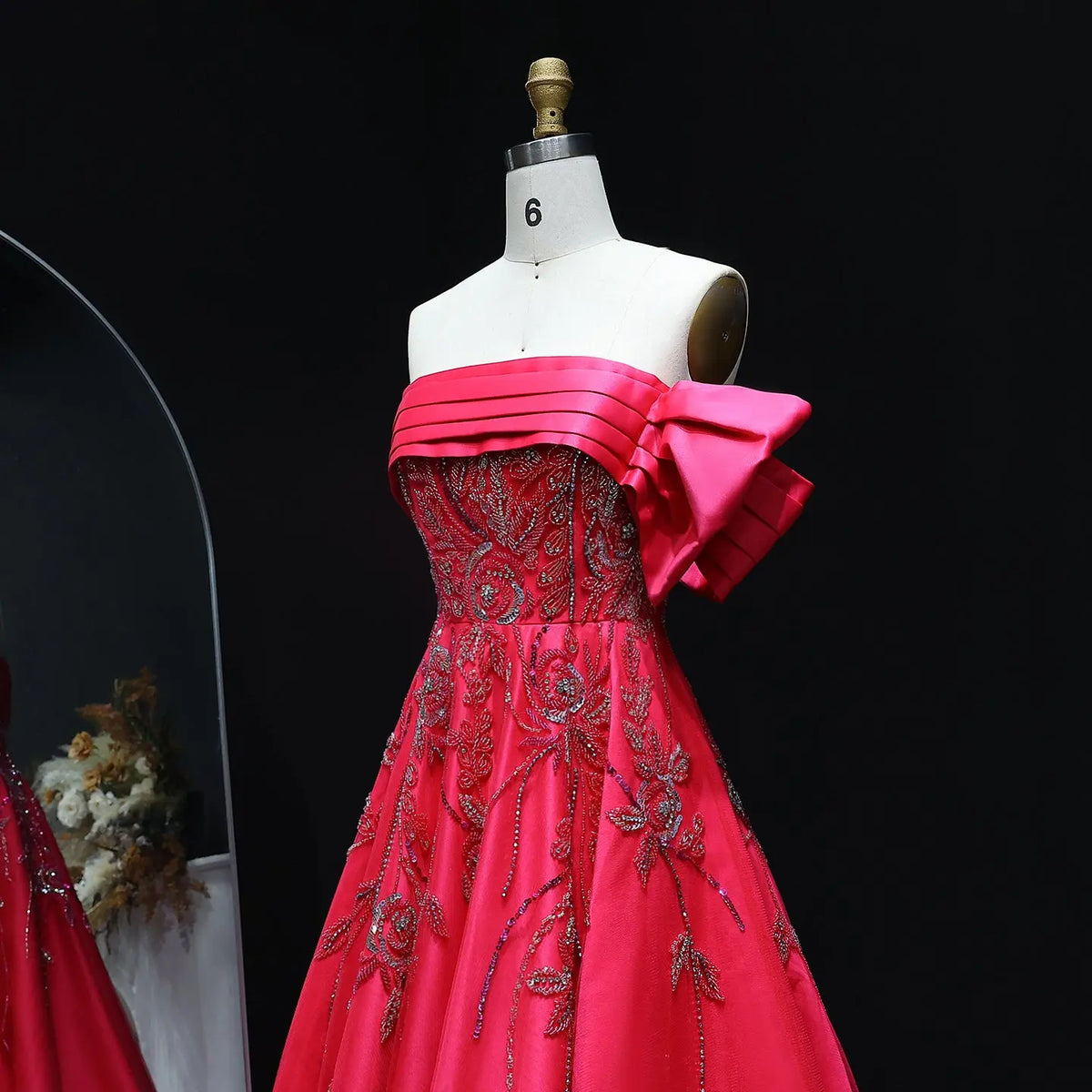 fuchsia one shoulder dress Final Sale Fuchsia One Shoulder Evening Dress SS567