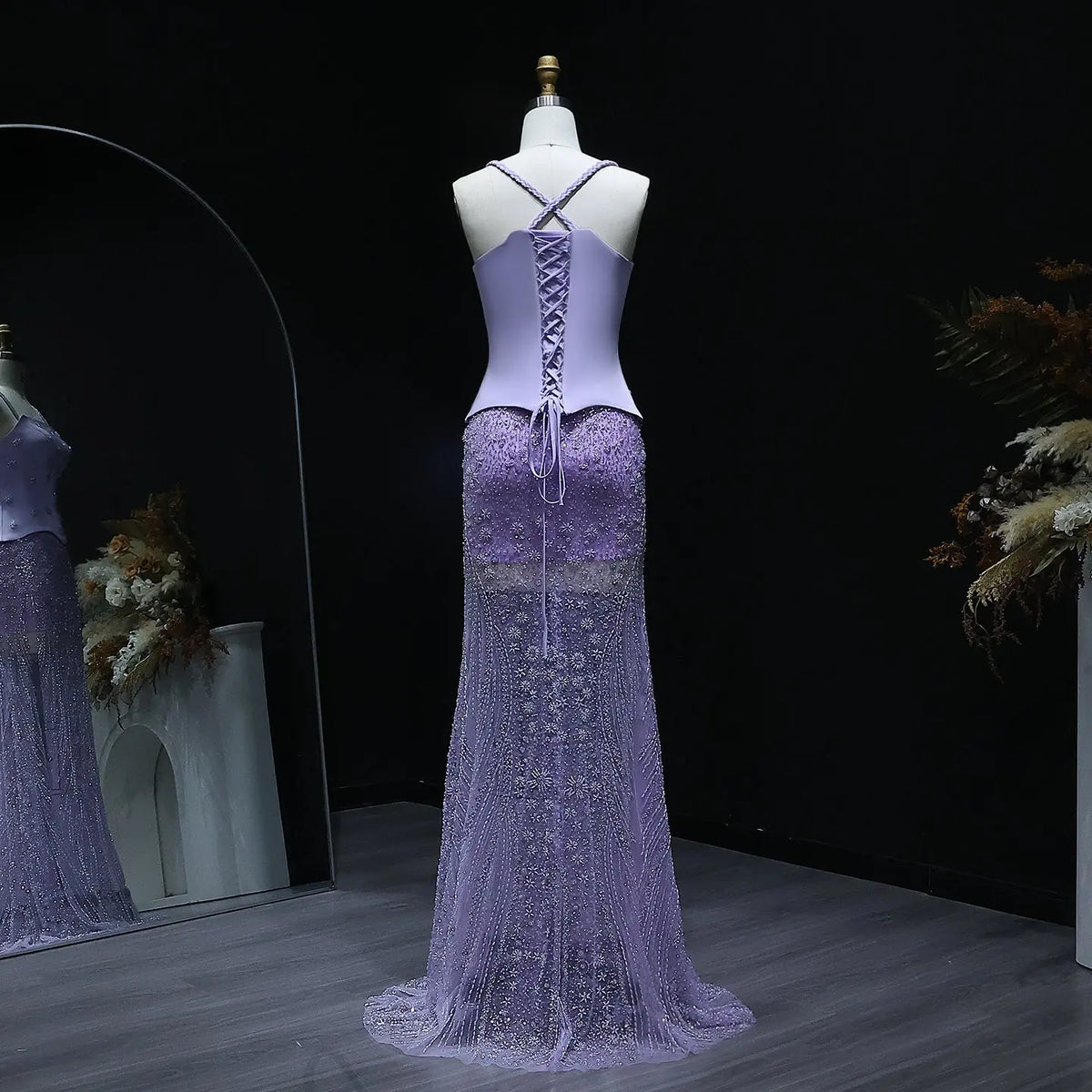 Chic Lilac Two Pieces Evening Dress with Spaghetti Straps SS697 - SHARONSAID Chic Lilac Two Pieces Evening Dress with Spaghetti Straps SS697 - SHARONSAID