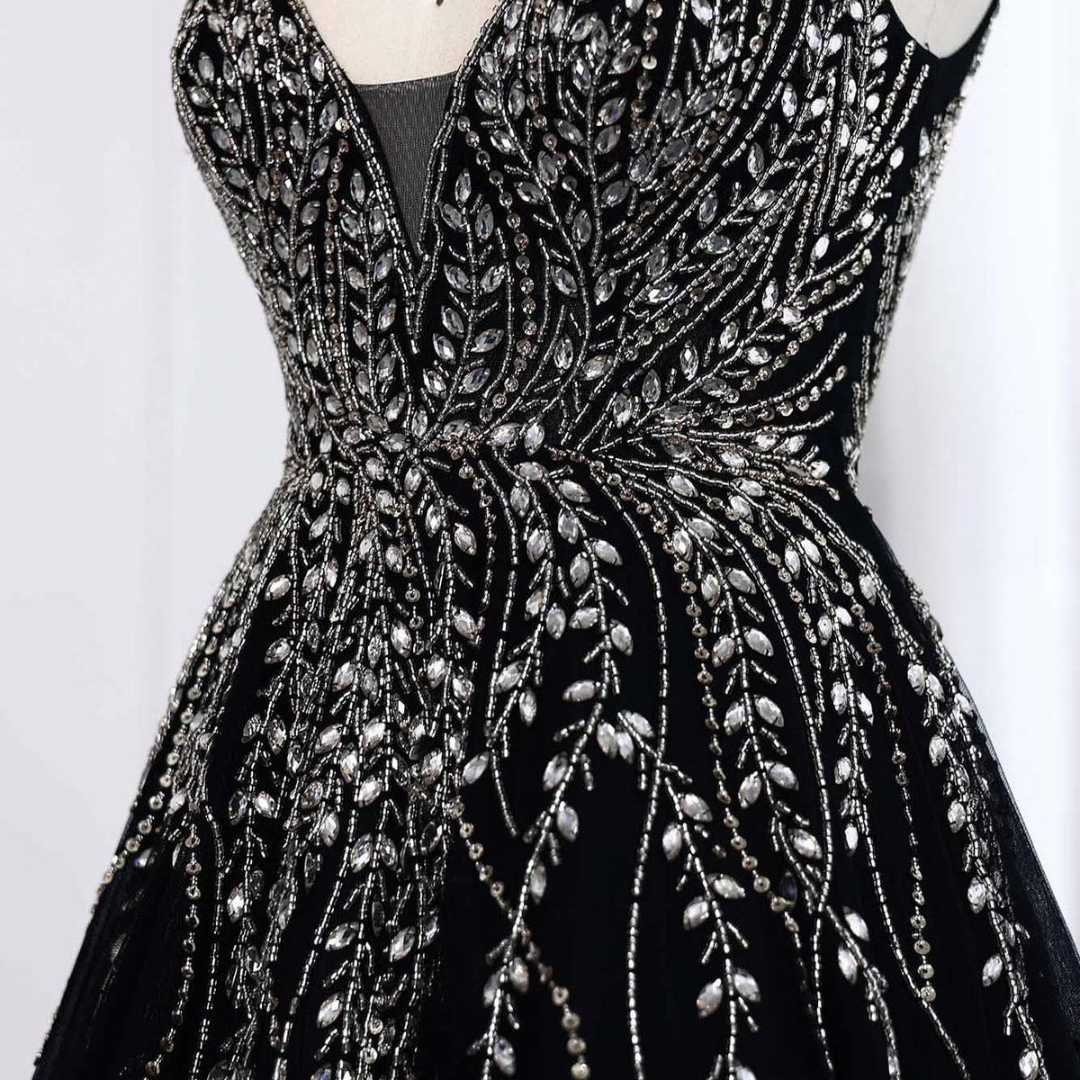 Luxury Crystal Pink Evening Dress with ruffles SS584