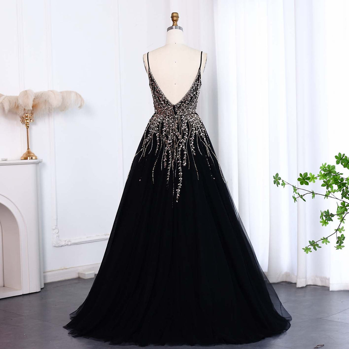 Luxury Crystal Pink Evening Dress with ruffles SS584