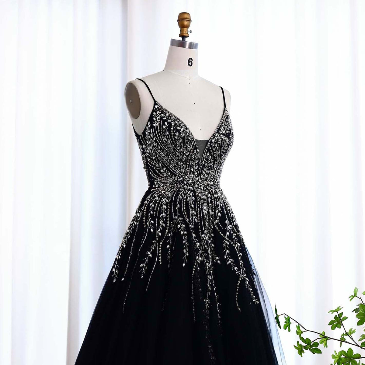 Luxury Crystal Pink Evening Dress with ruffles SS584