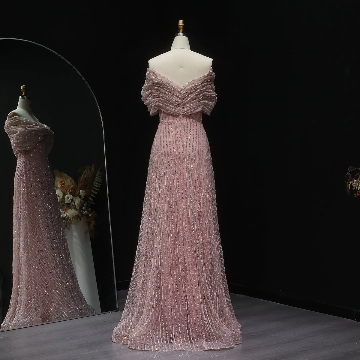 Sparkly Blush Pink Off Shoulder Evening Dress SS653 Sparkly Blush Pink Off Shoulder Evening Dress SS653