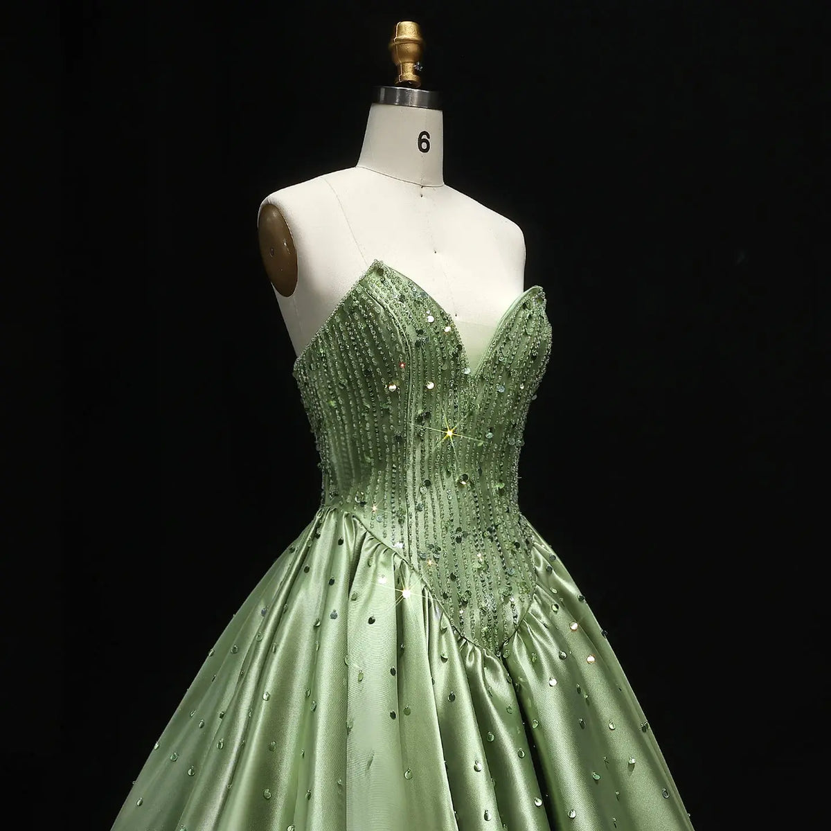 Luxury Green Sequins Beaded Off Shoulder Evening Dress XD011 - SHARONSAID Luxury Green Sequins Beaded Off Shoulder Evening Dress XD011 - SHARONSAID