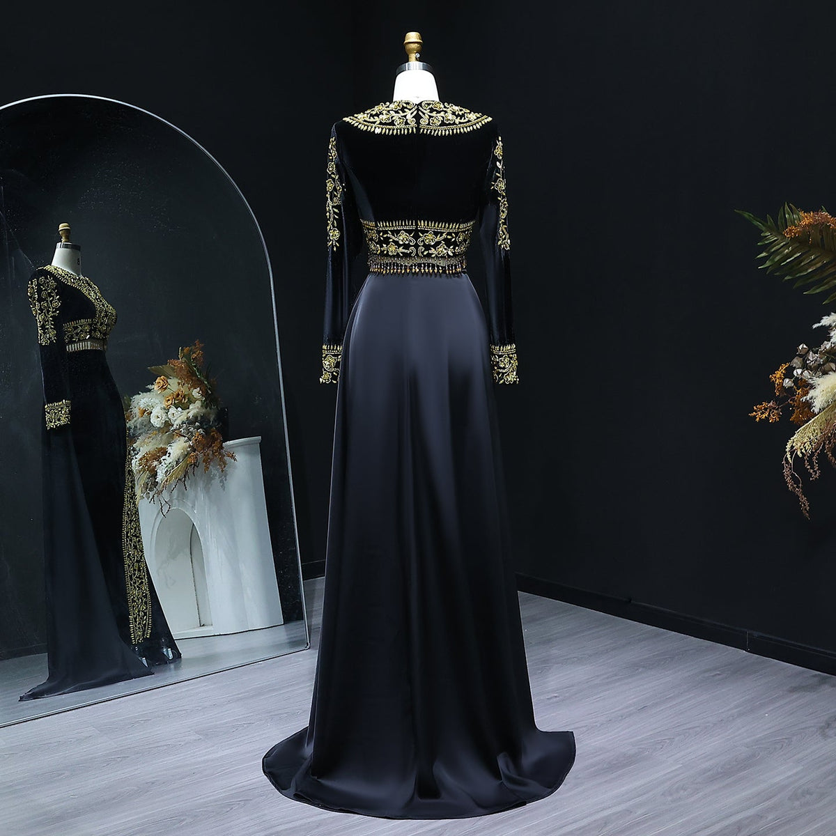 Elegant Black Crystal Two Pieces Evening Dress - SS458 SHARONSAID Elegant Black Crystal Two Pieces Evening Dress - SS458 SHARONSAID