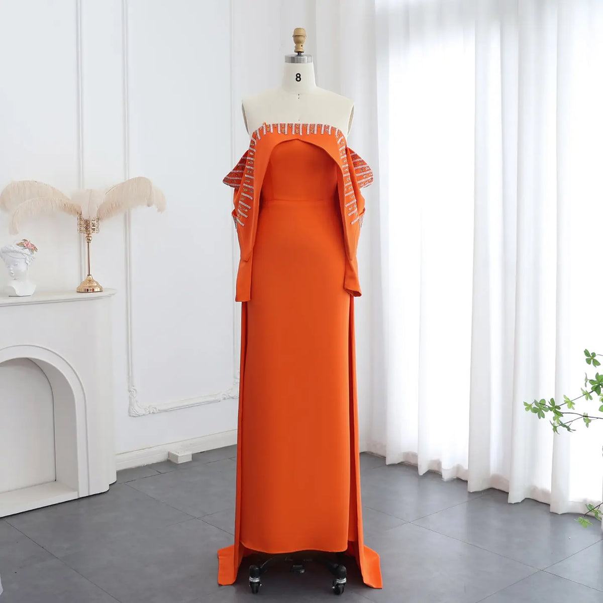off white orange dress Verona Off-Shoulder Lace Overlay Mini Dress Orange